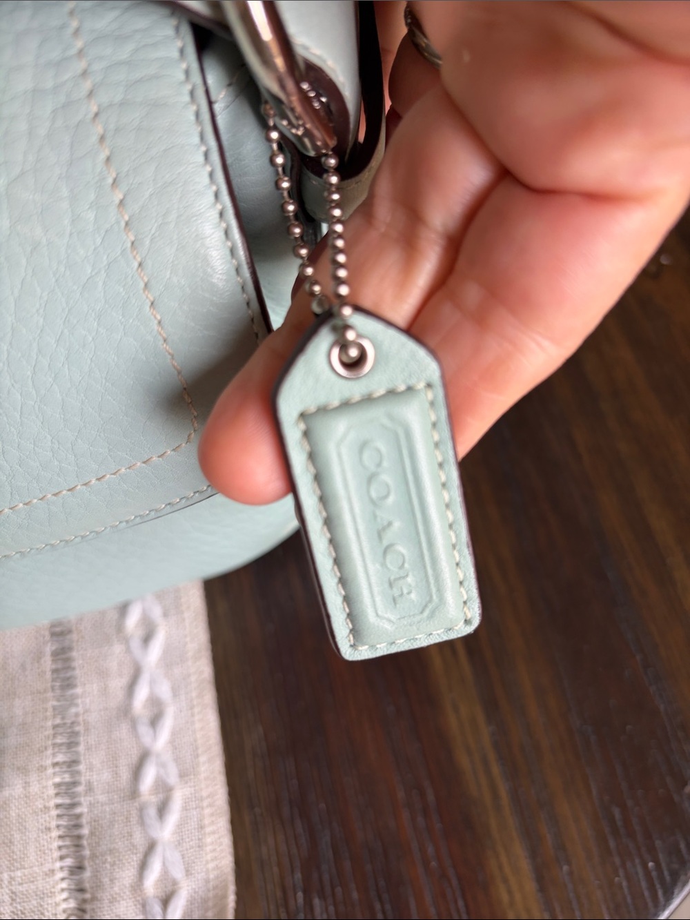 Vintage Coach SoHo HOBO RARE Light Turquoise Tiffany Blue - Picture 11 of 16